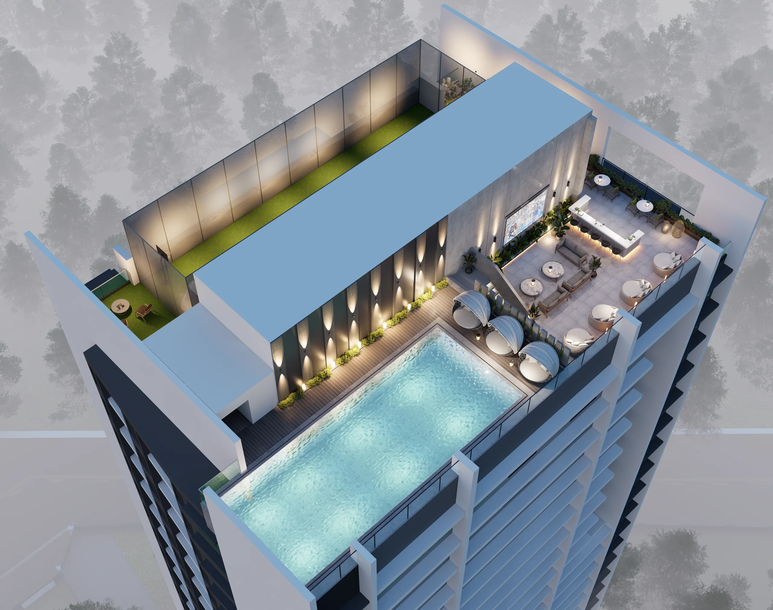ESTO Arkis rooftop deck with infinity pool